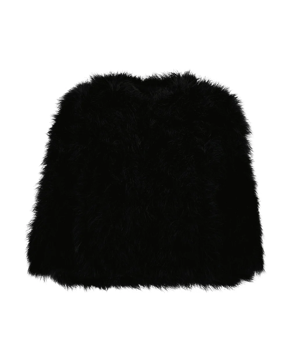 Blouson court en lainage cachemire et col amovible en fourrure de vison - Image 7