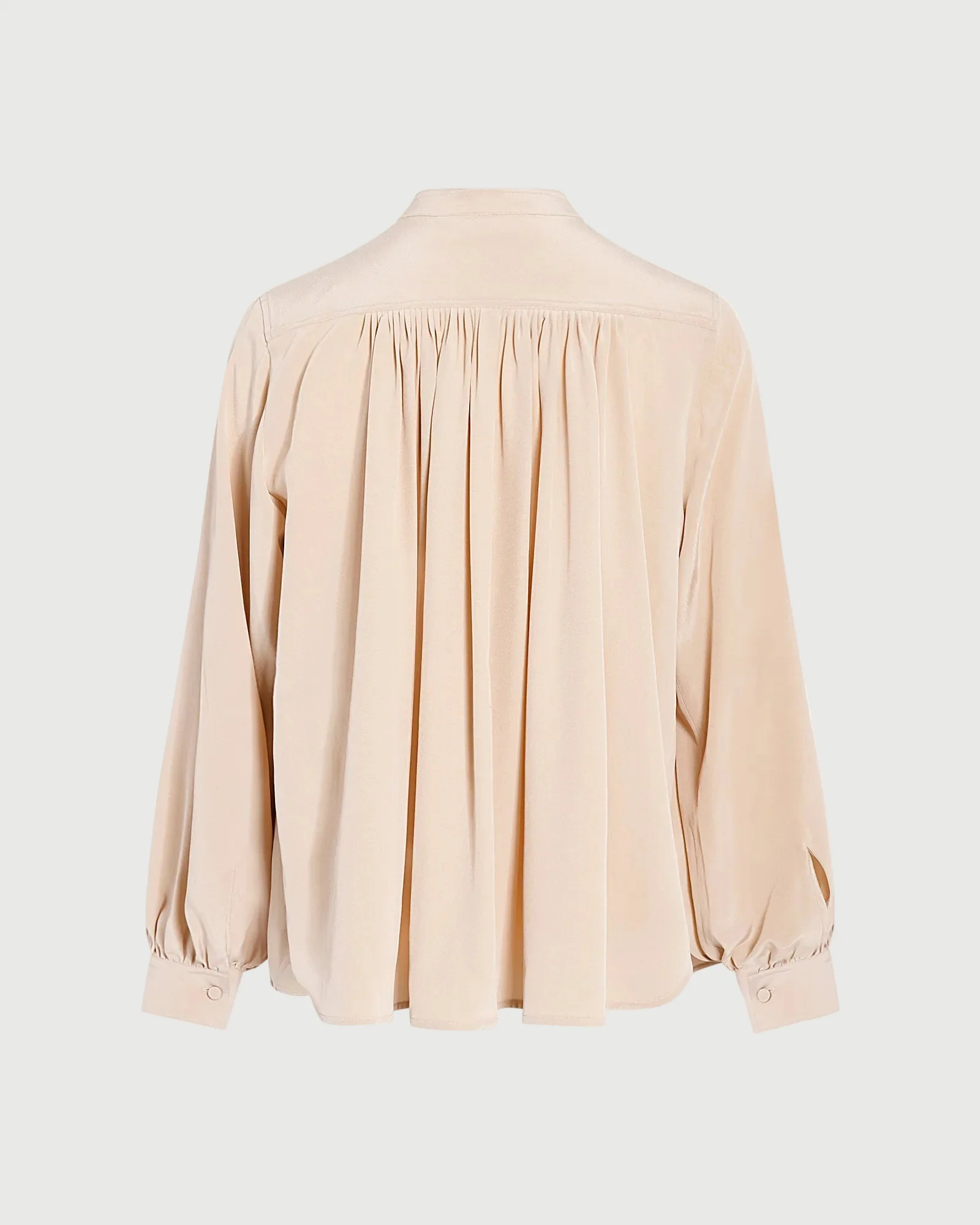 Chemise plissée en crêpe de soie léger - Image 3
