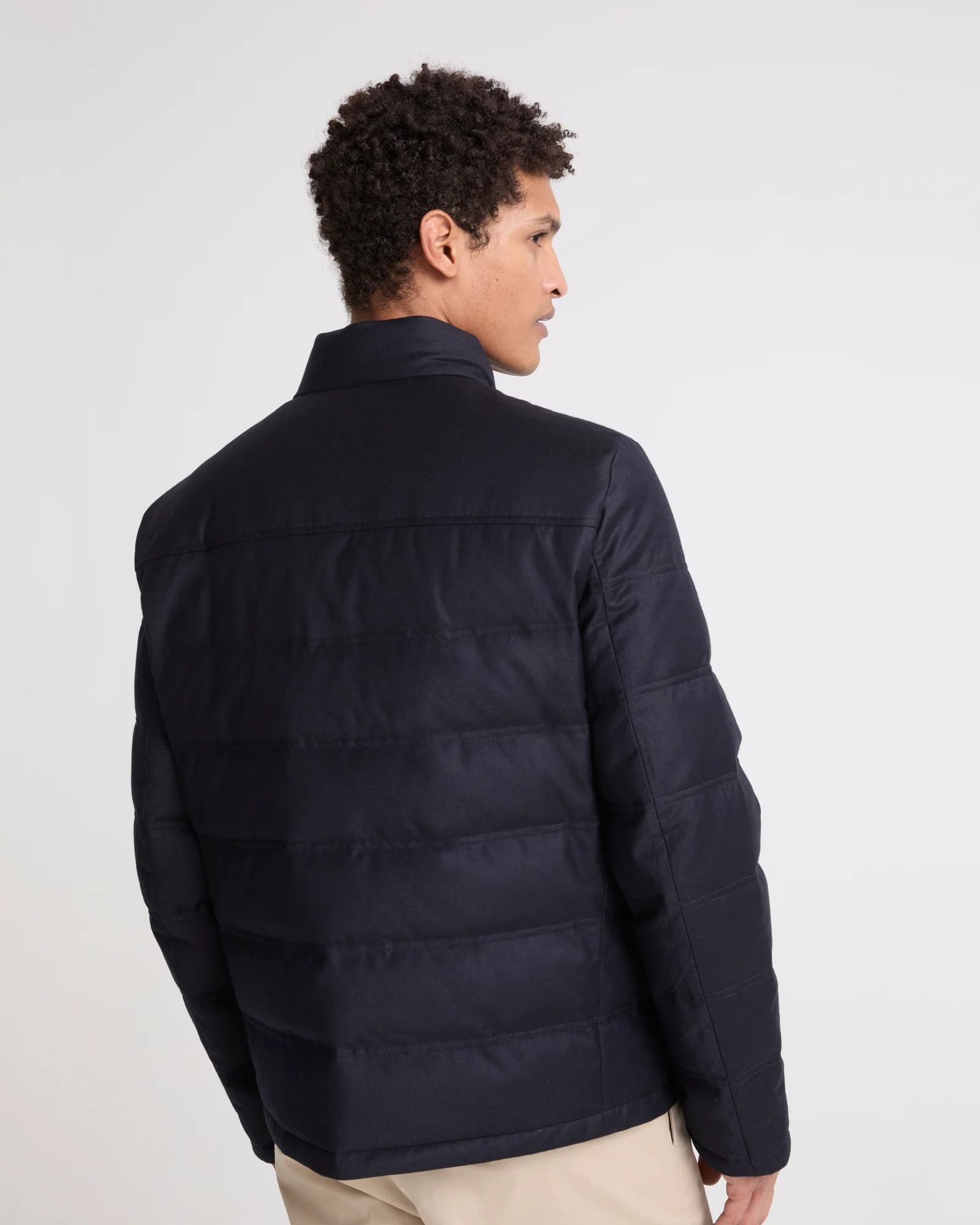 Doudoune en tissu laine-soie Loro Piana - Image 4