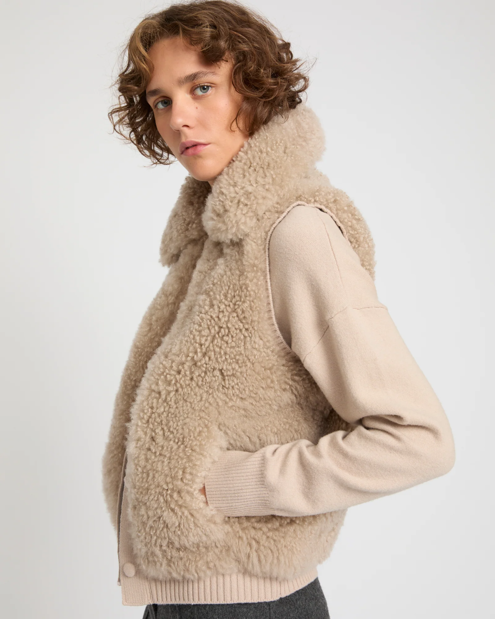 Gilet en agneau cachemire et maille Mérinos - Image 4