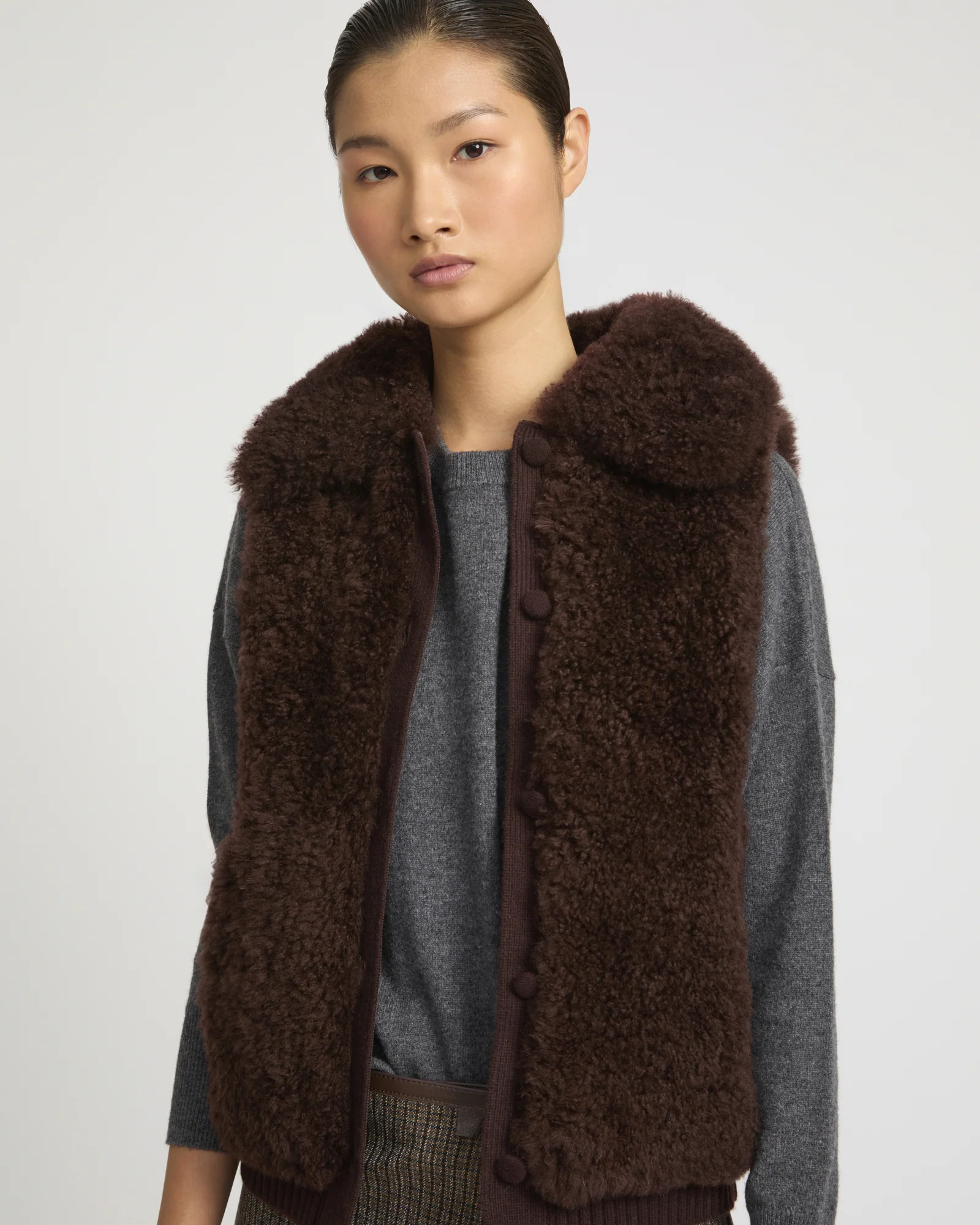 Gilet en agneau cachemire et maille Mérinos