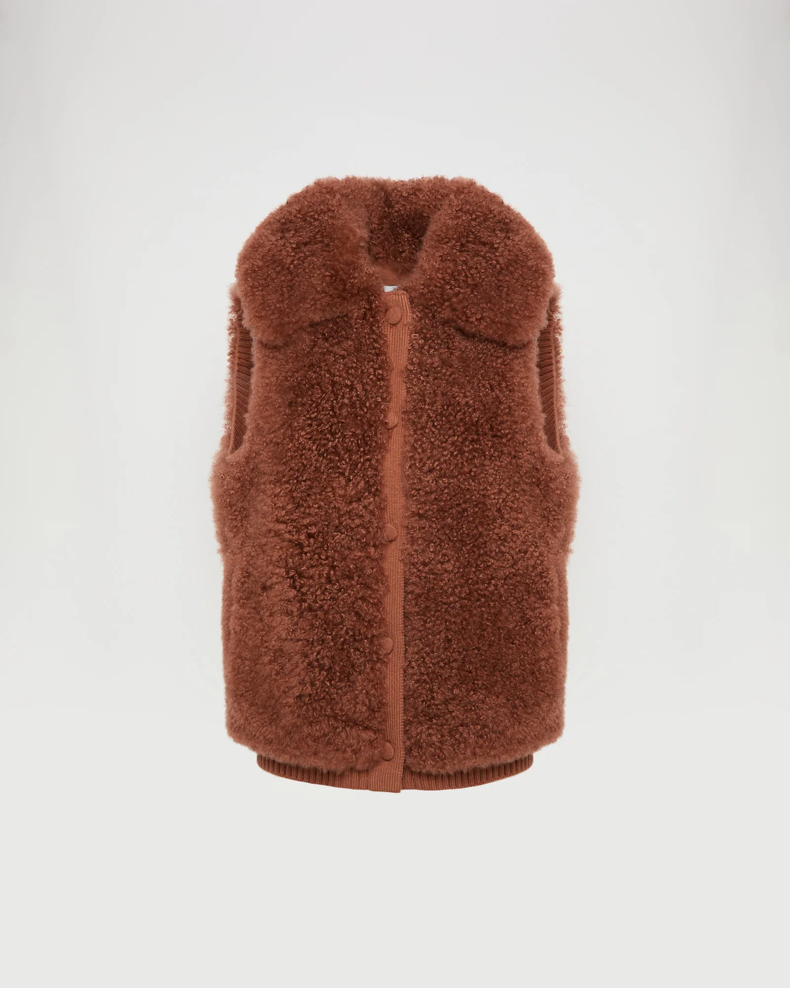 Gilet en cuir d'agneau cachemire et maille mérinos - Image 5