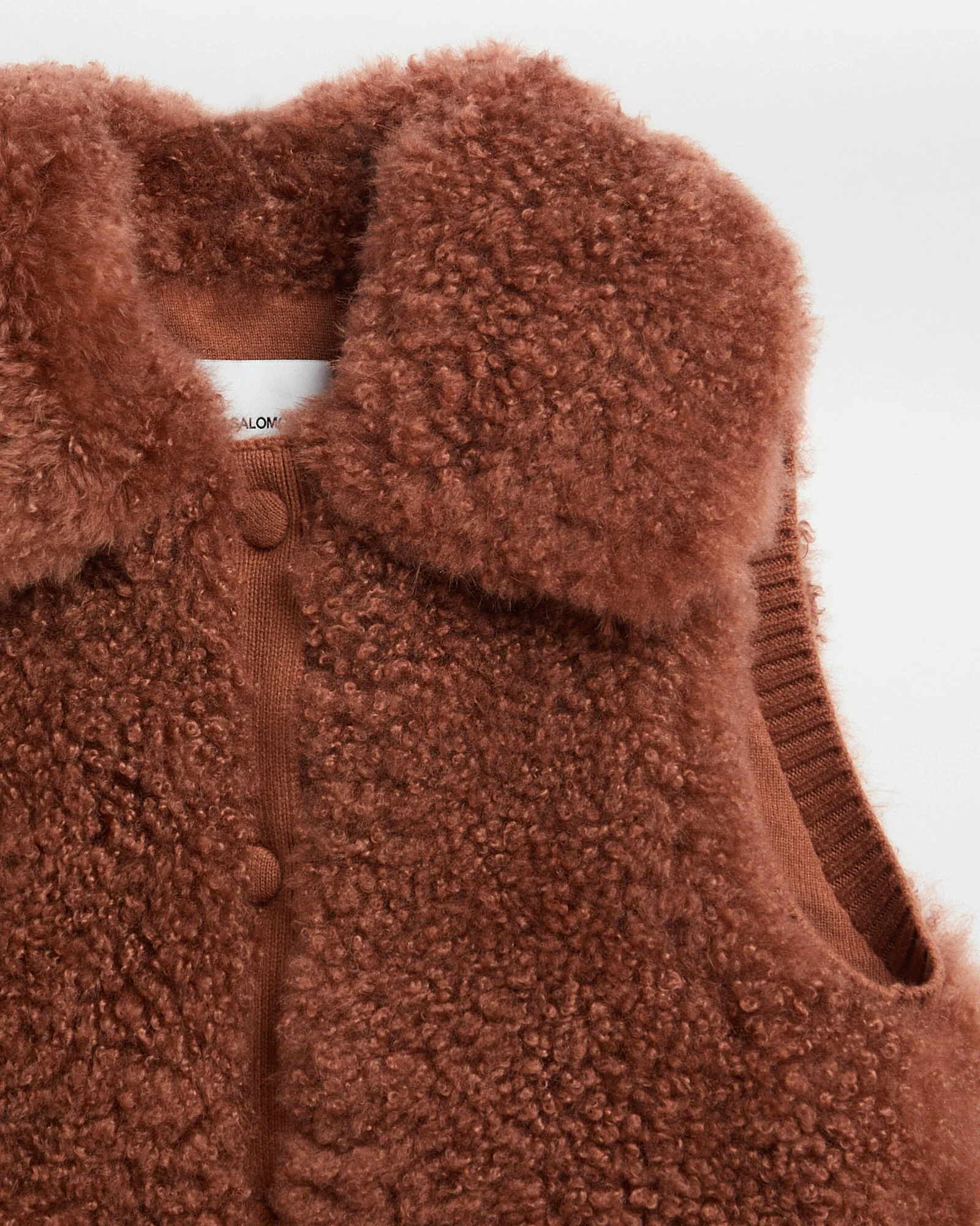 Gilet en cuir d'agneau cachemire et maille mérinos - Image 7