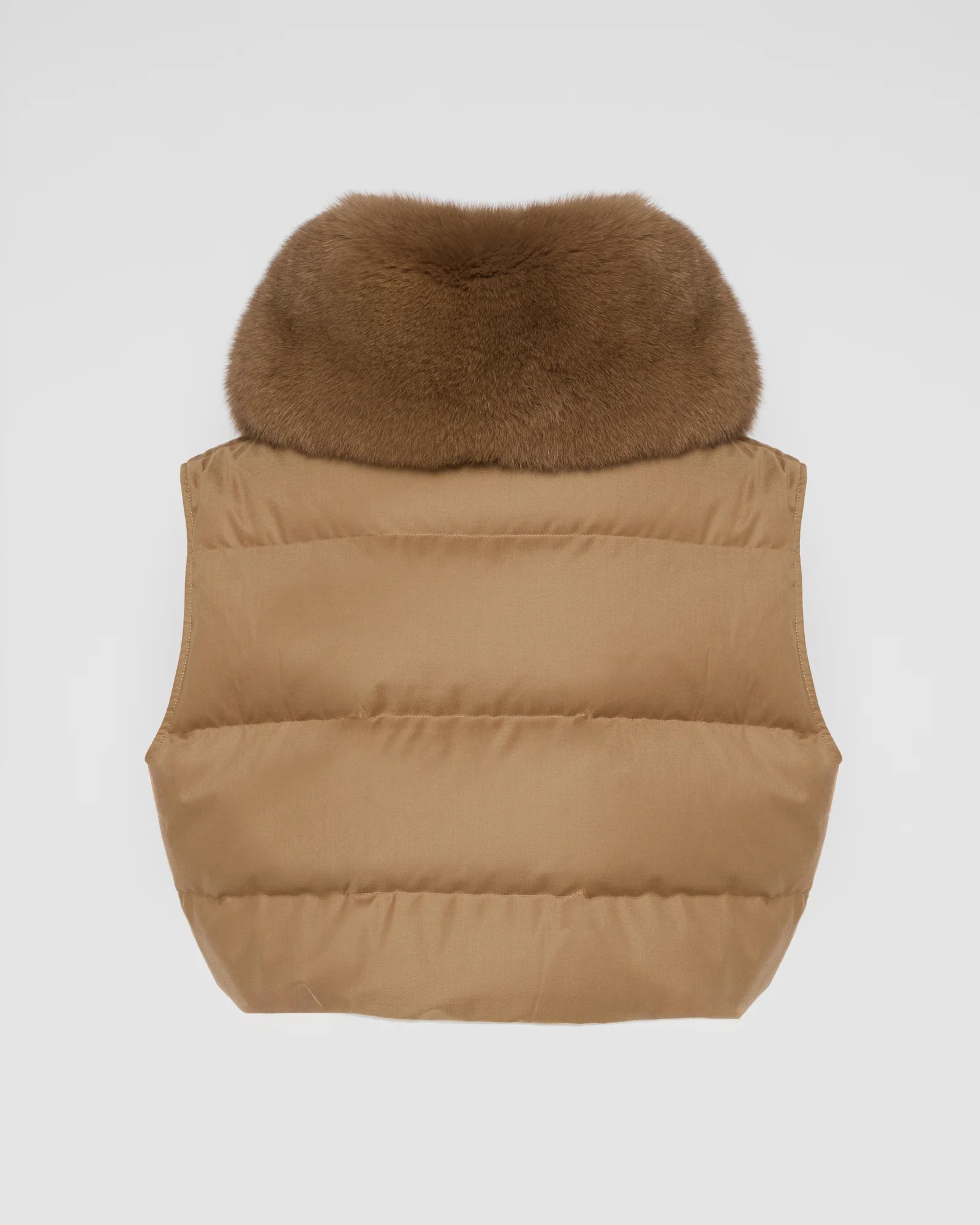 Gilet en flanelle avec col en fourrure de renard - Image 7