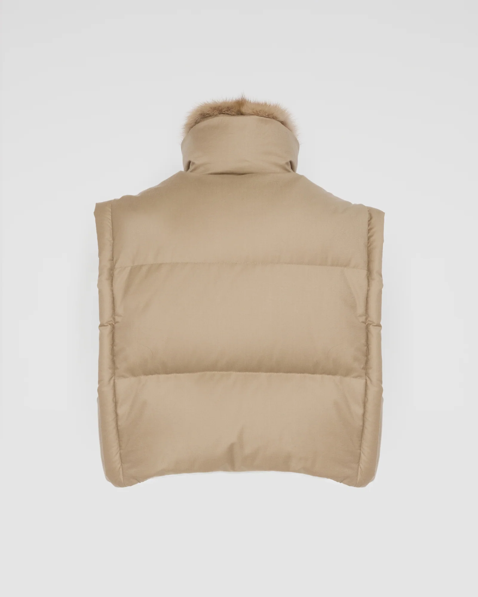 Gilet en flanelle avec col en fourrure de zibeline - Image 7
