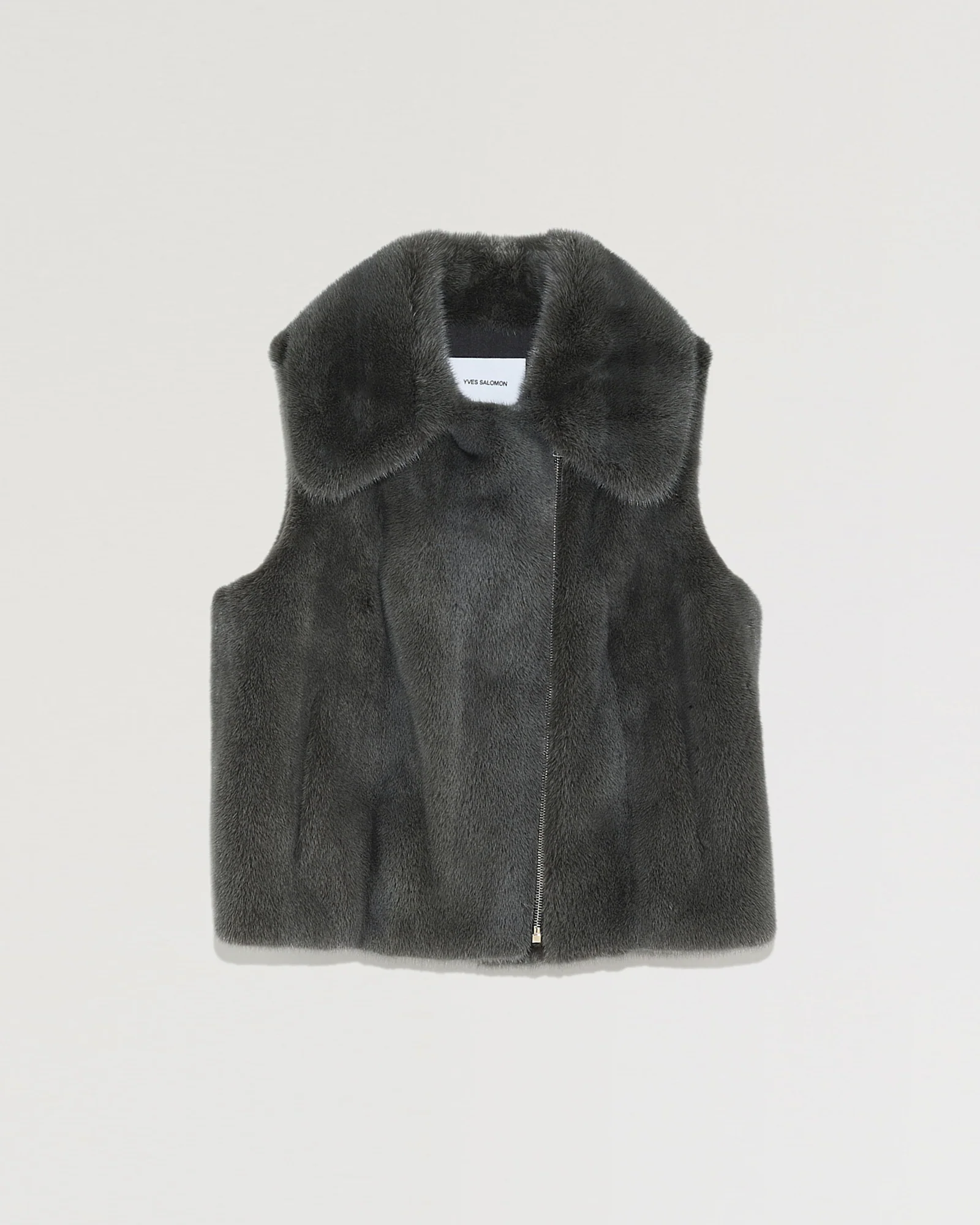 Gilet perfecto sans manches en fourrure de vison