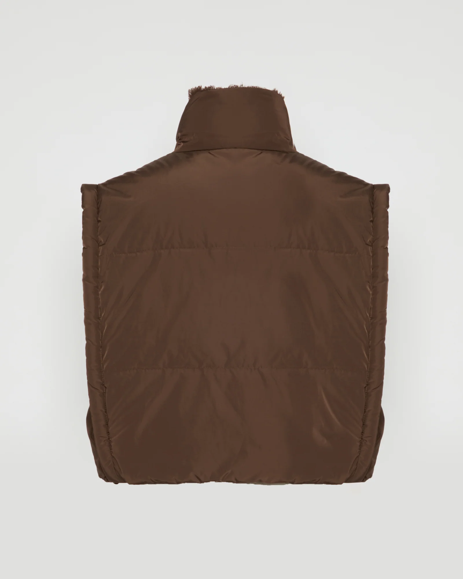 Doudoune sans manches réversible en tissu technique et merinillo - Image 2