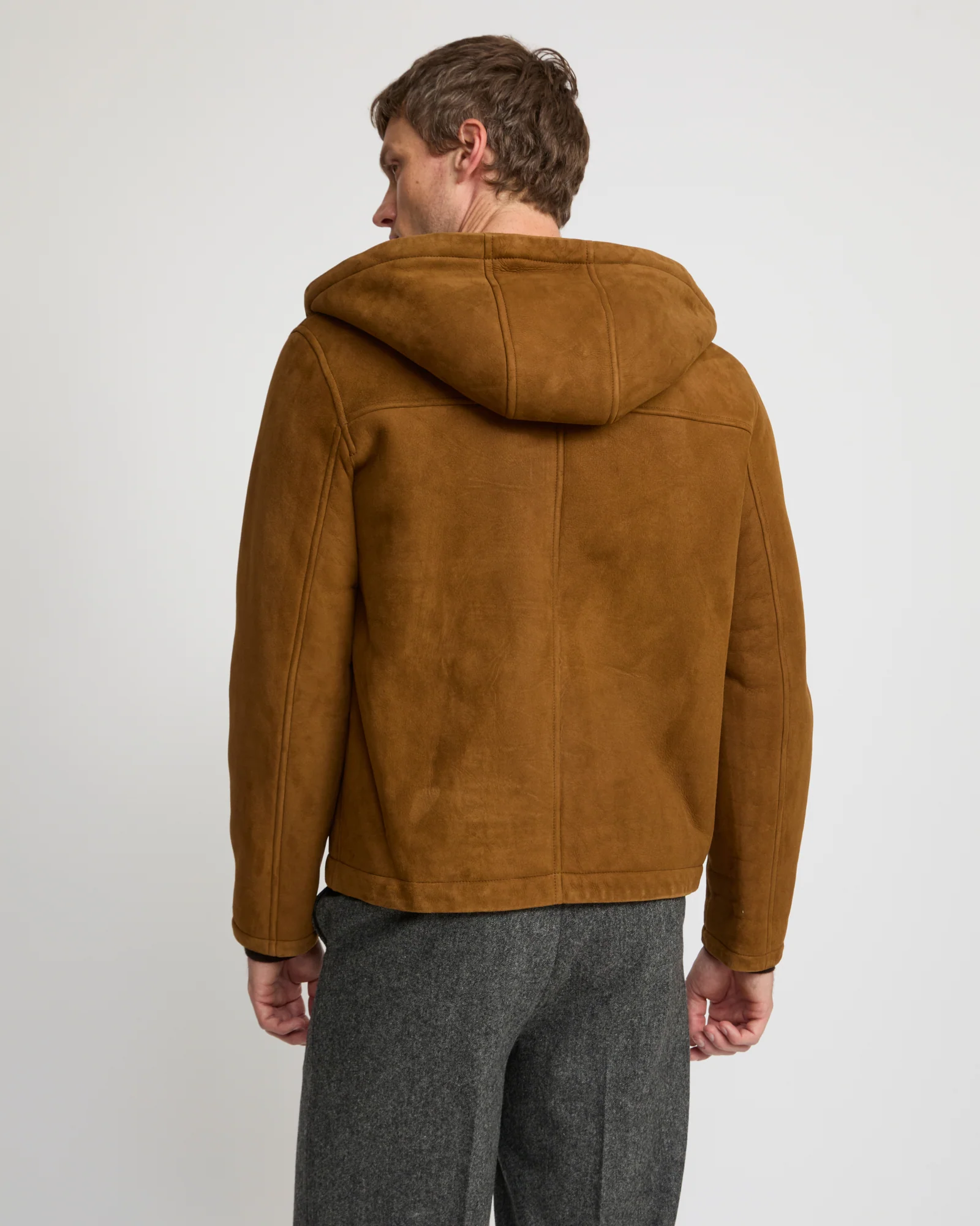 Hoodie en peau lainée d'agneau Mérinos suede - Image 4