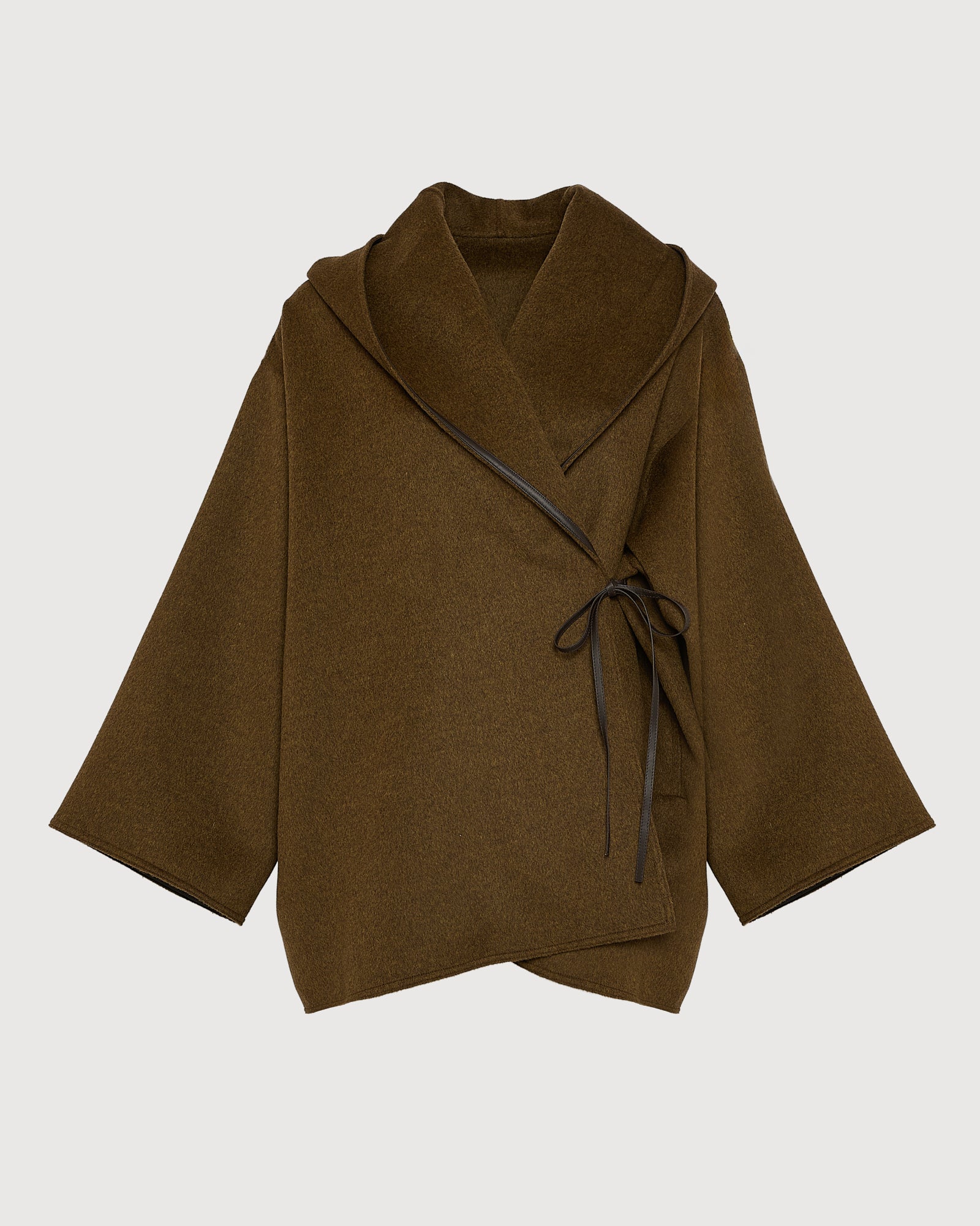 Manteau court oversize en lainage cachemire double face - Image 5
