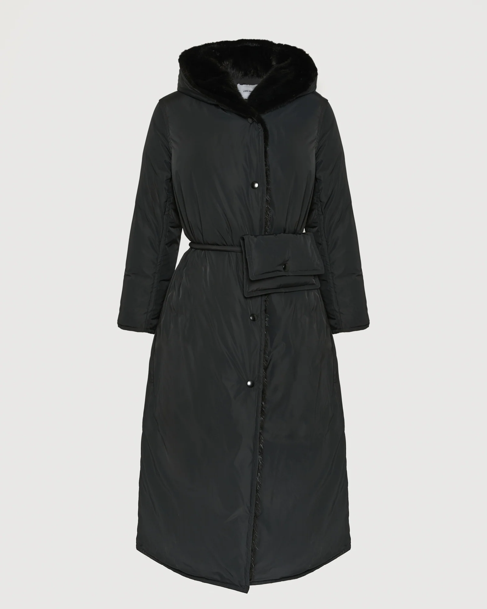 Manteau doudoune longue en tissu technique et fourrure de vison - Image 6
