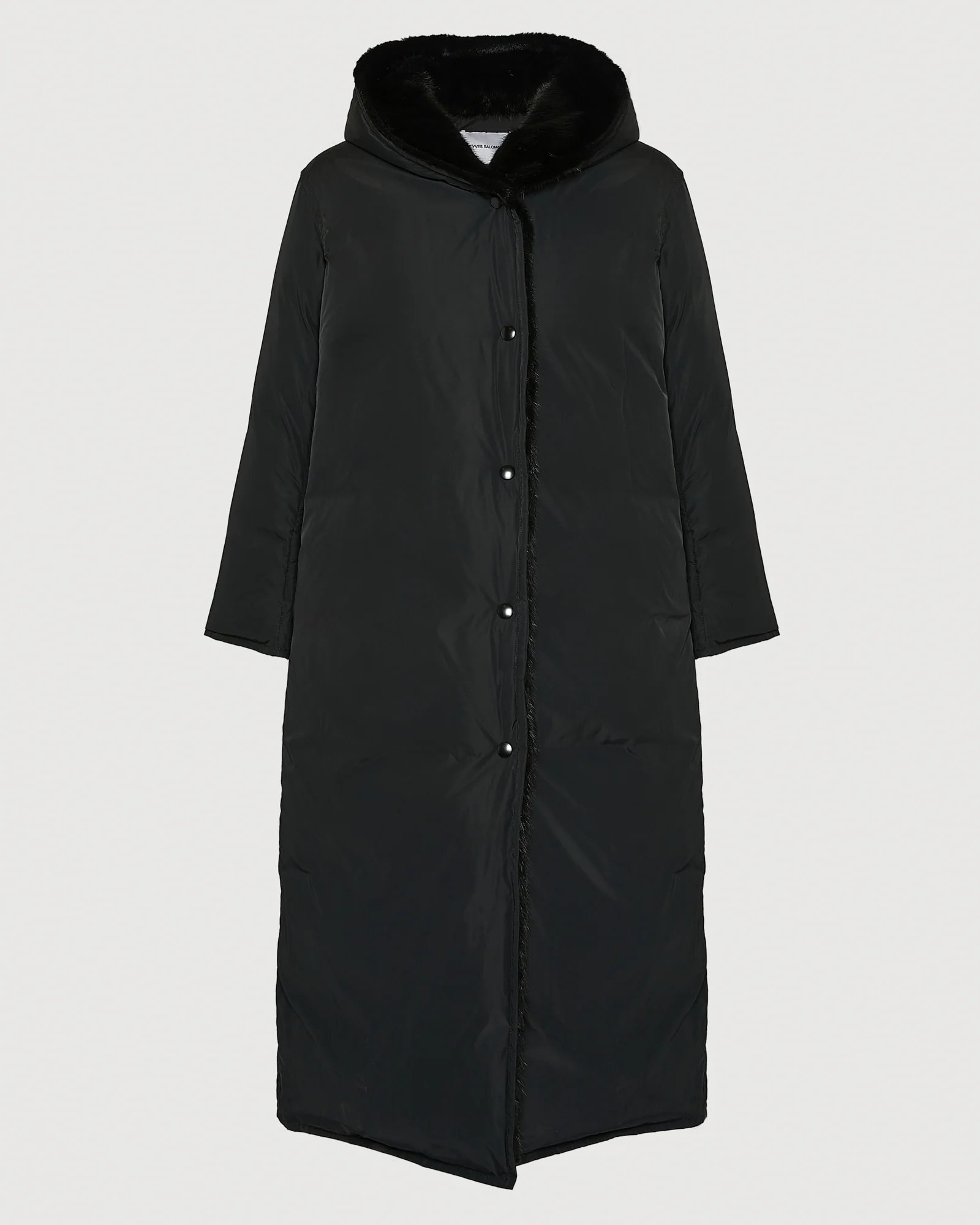 Manteau doudoune longue en tissu technique et fourrure de vison - Image 8
