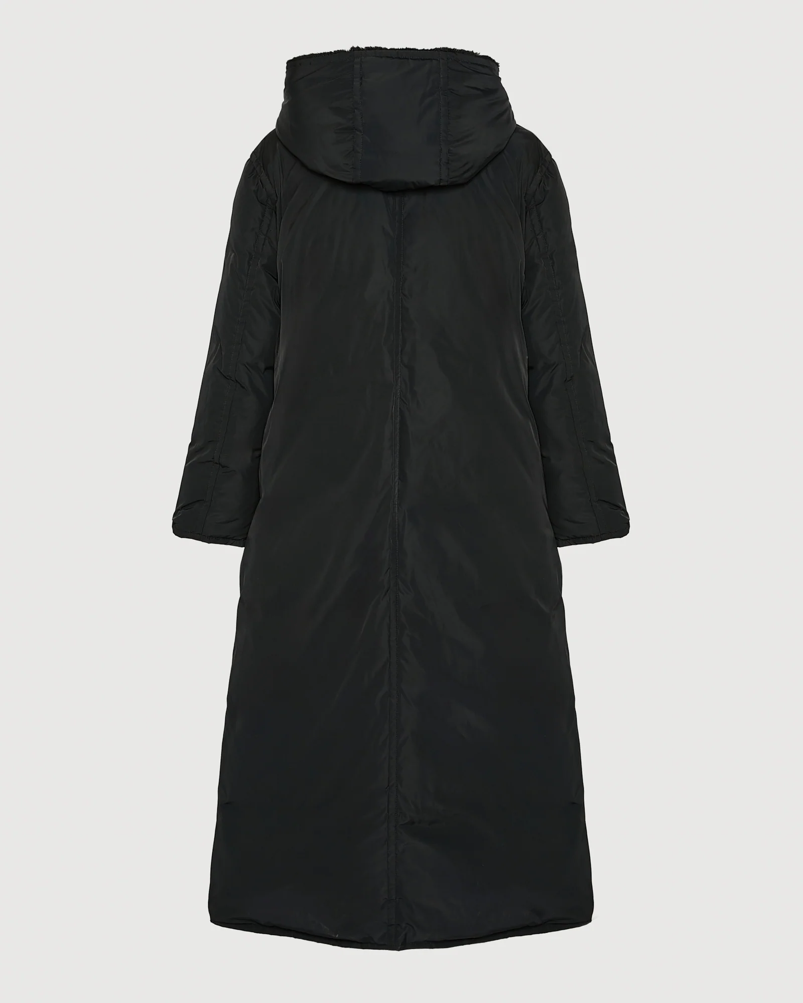 Manteau doudoune longue en tissu technique et fourrure de vison - Image 9