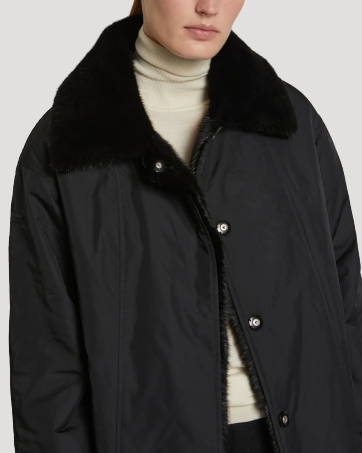 Parka en tissu technique réversible et fourrure de vison - Image 4