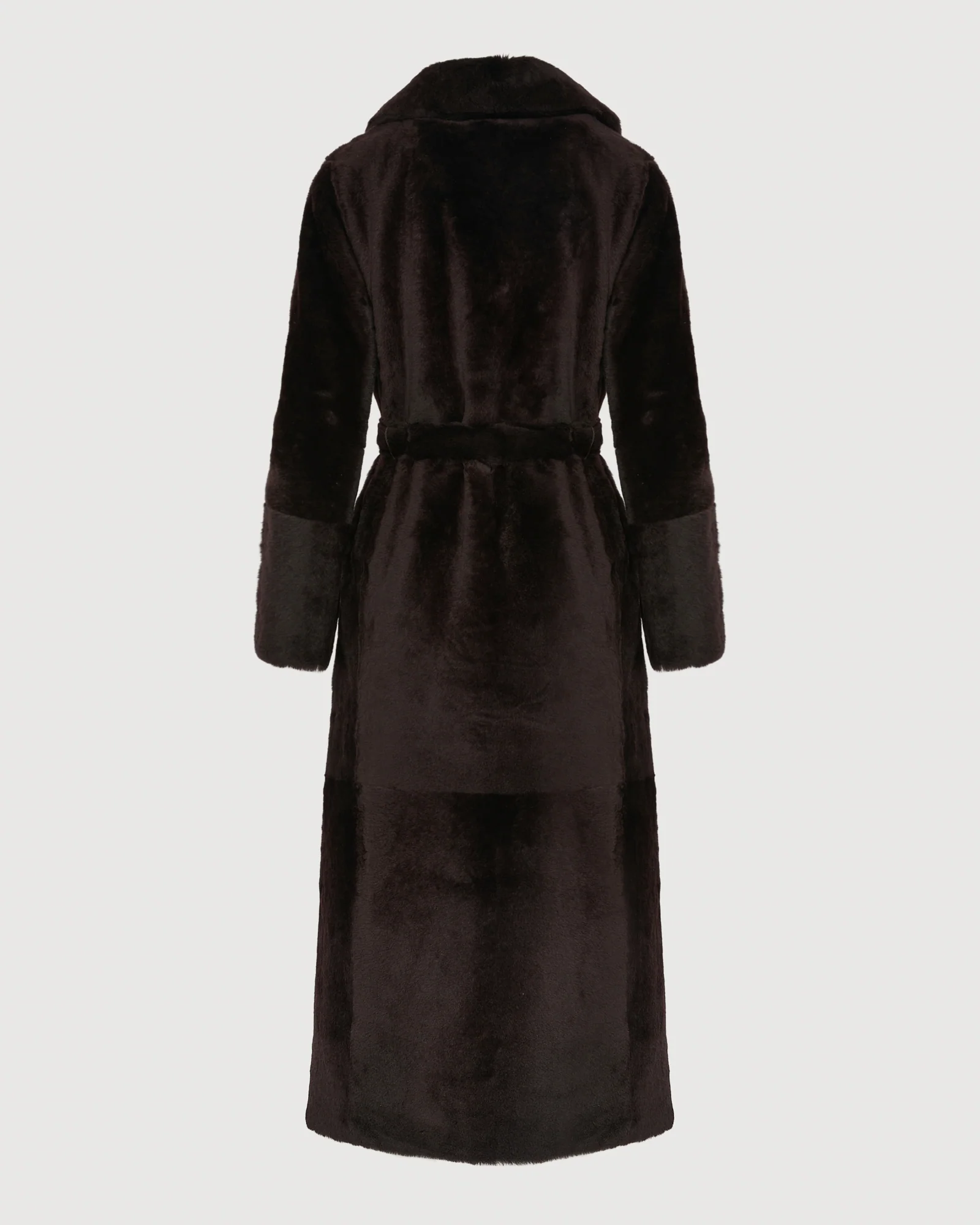 Manteau long réversible en peau lainée d'agneau Lacon - Image 7