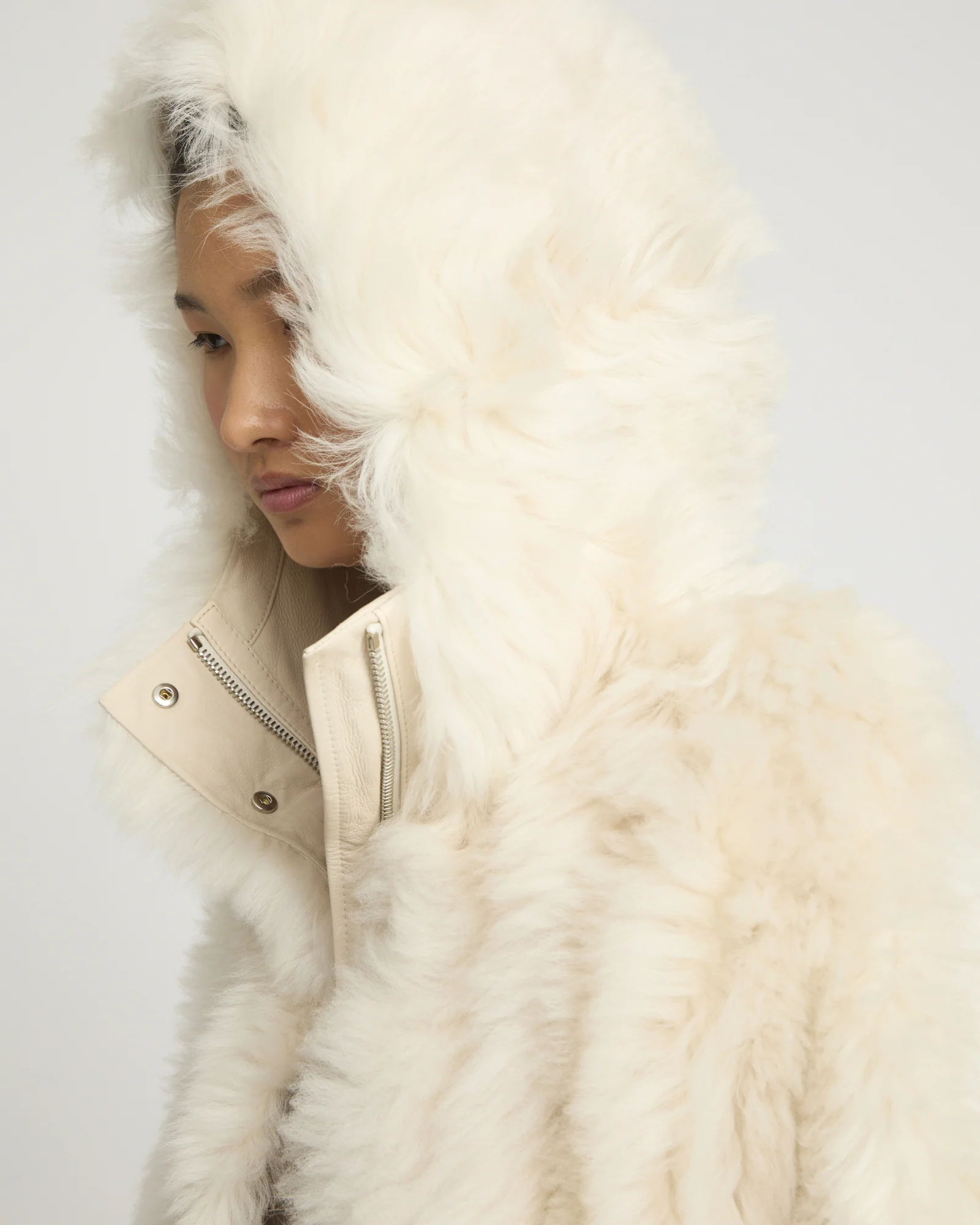 Manteau long style parka en Agneau de Toscane - Image 2