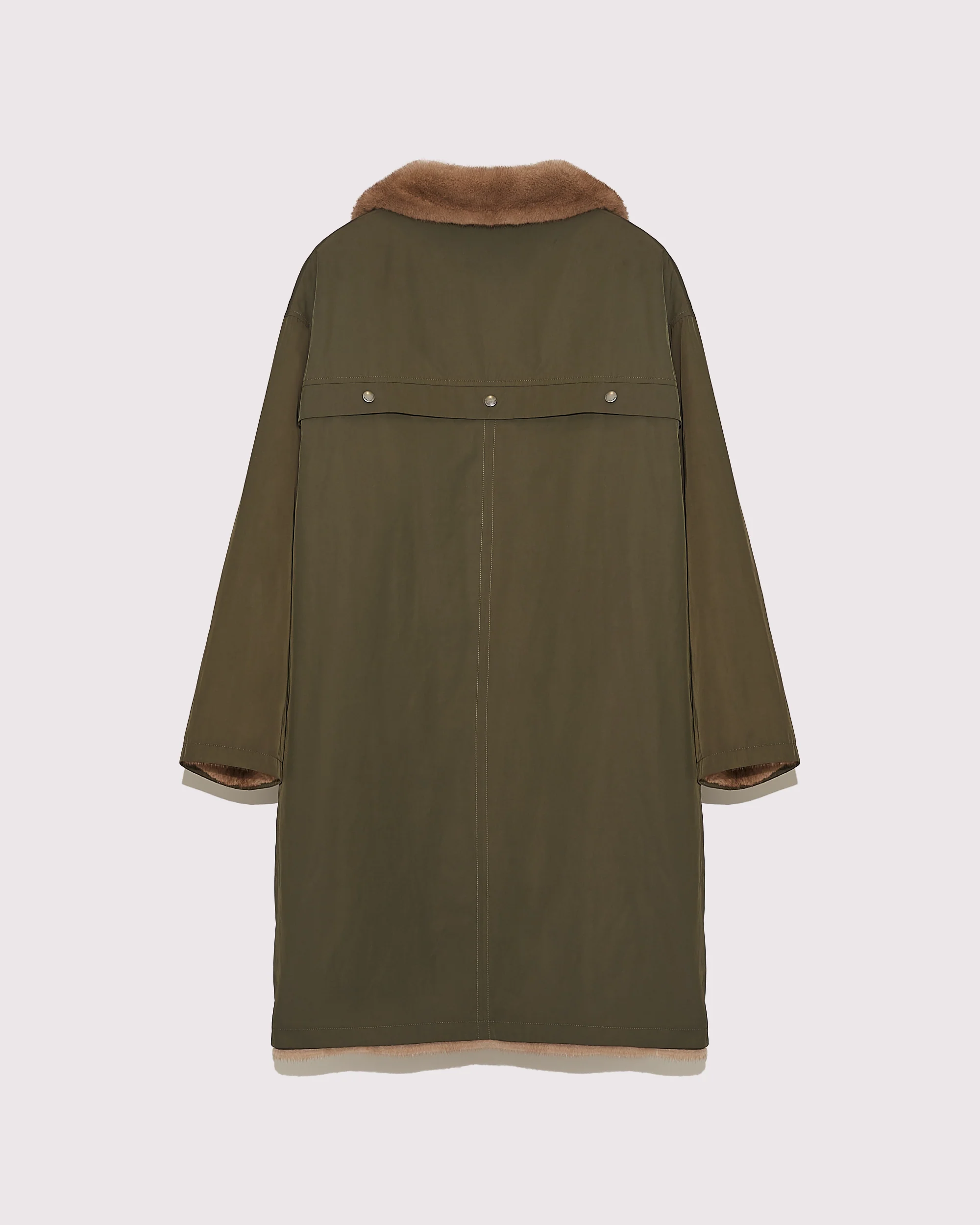 Parka à col en tissu technique réversible en fourrure de vison - Image 7