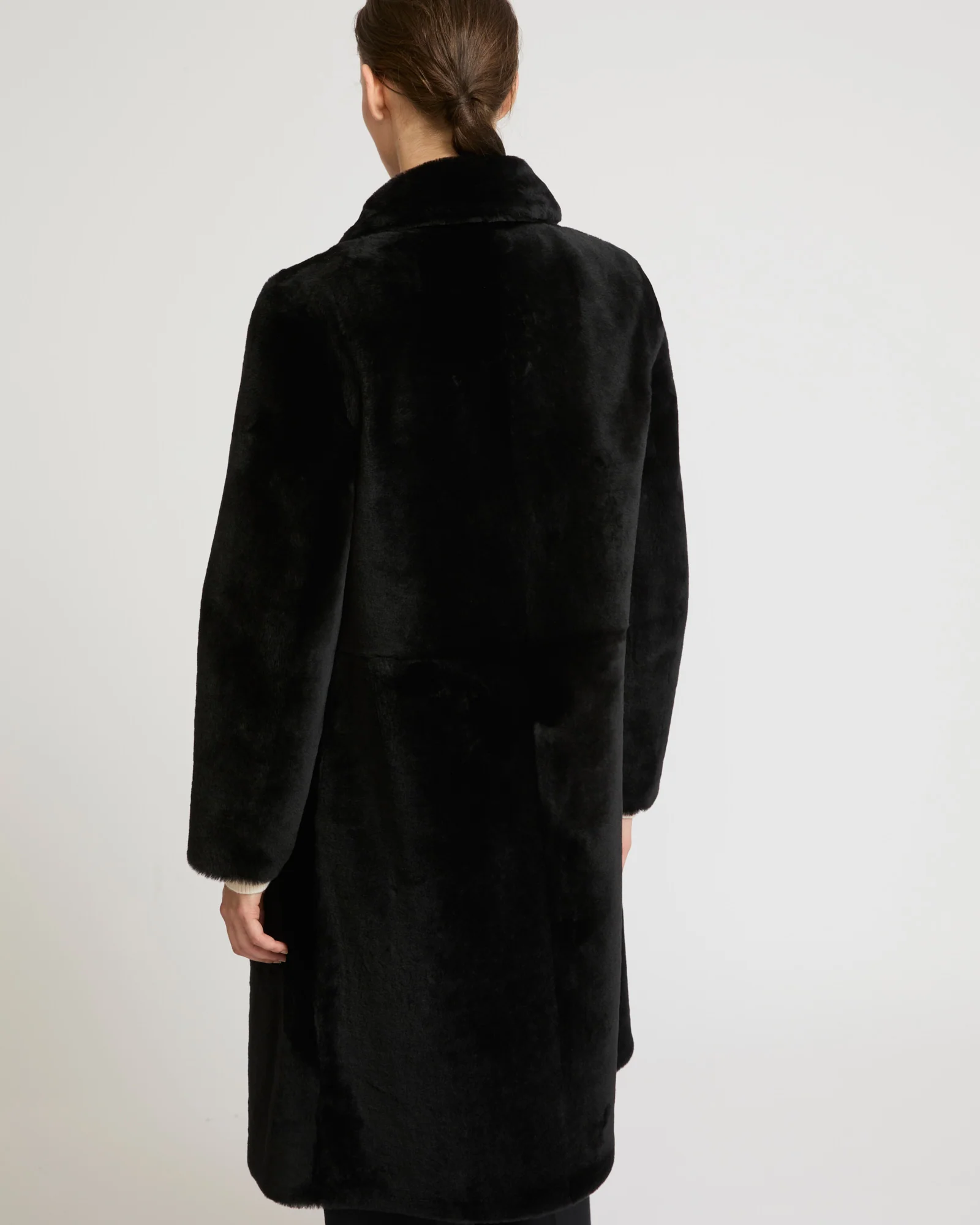 Manteau réversible en peau lainée d'agneau mérinos - Image 5