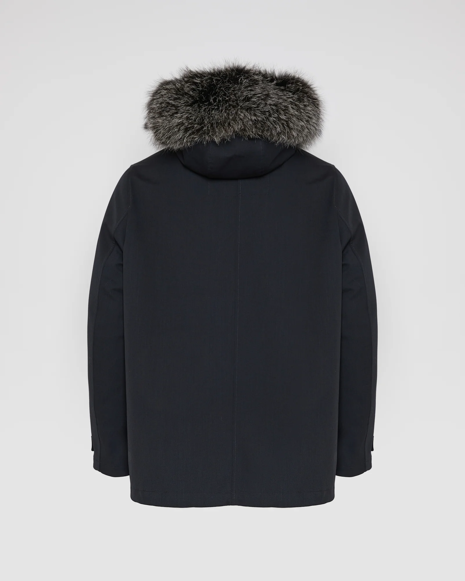 Parka courte en lainage technique avec fourrure de renard et lapin - Image 8