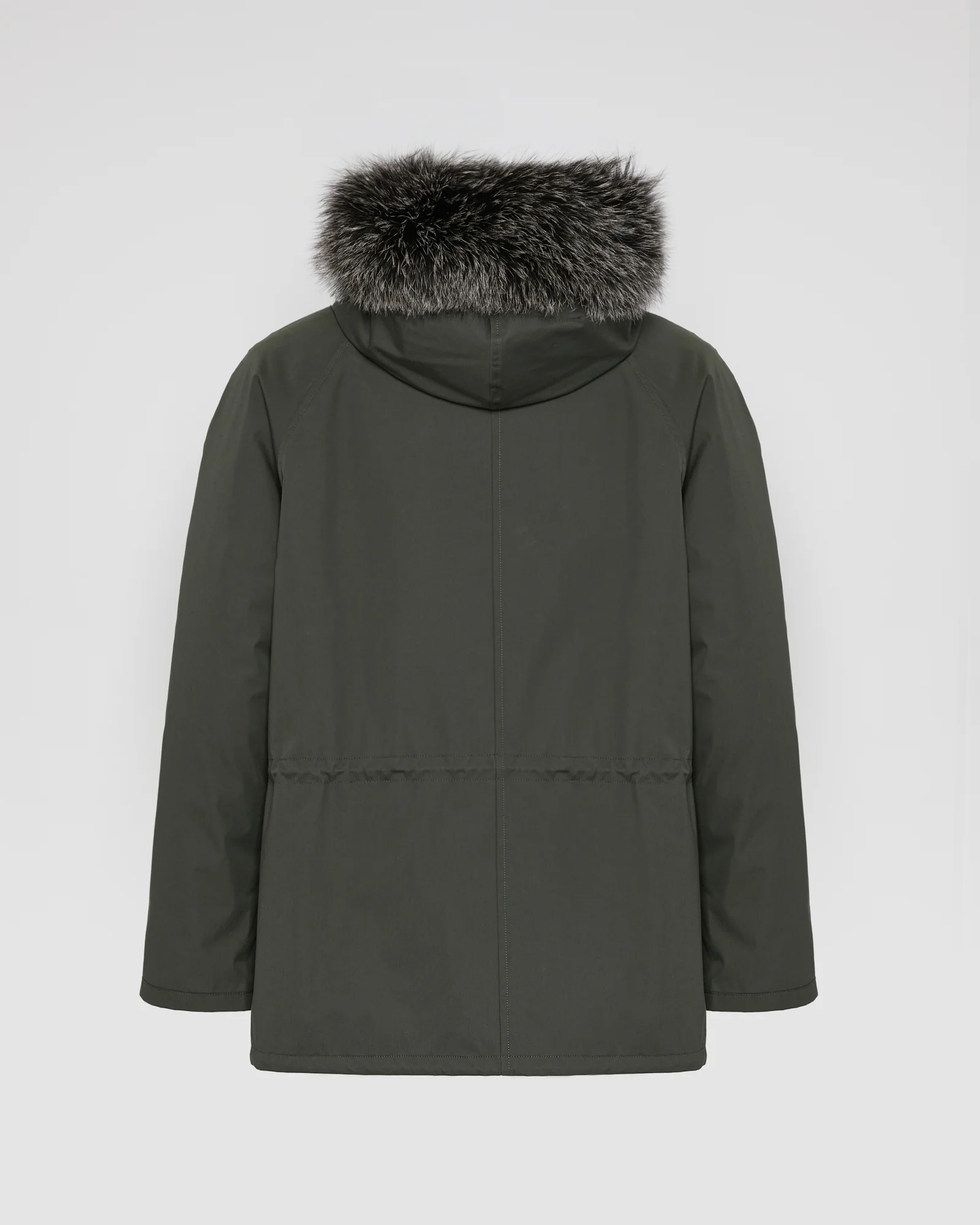 Parka iconique courte en coton mélangé imperméable avec fourrure de renard et lapin - Image 7