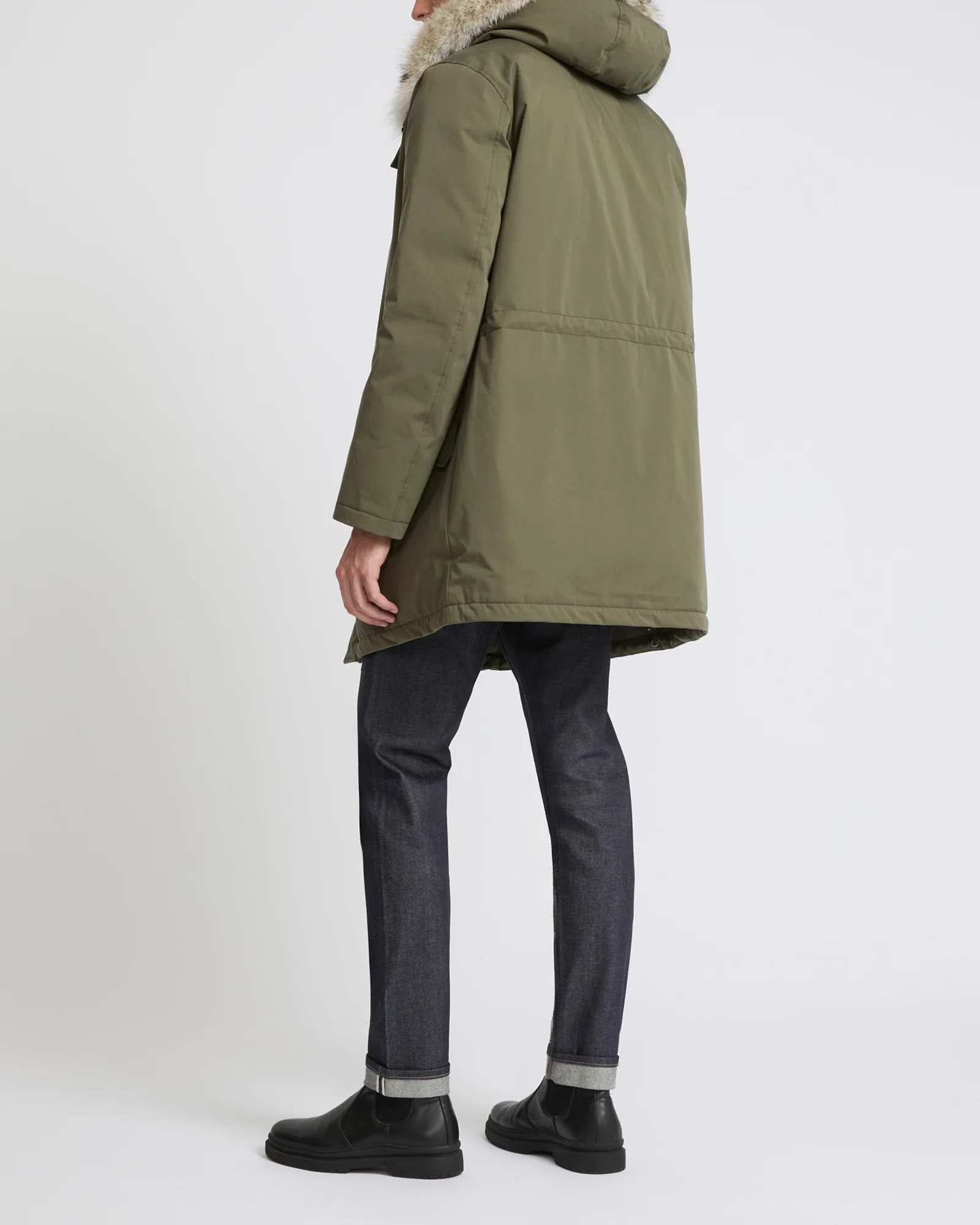 Parka iconique en coton mélangé imperméable et fourrure de coyote - Image 5