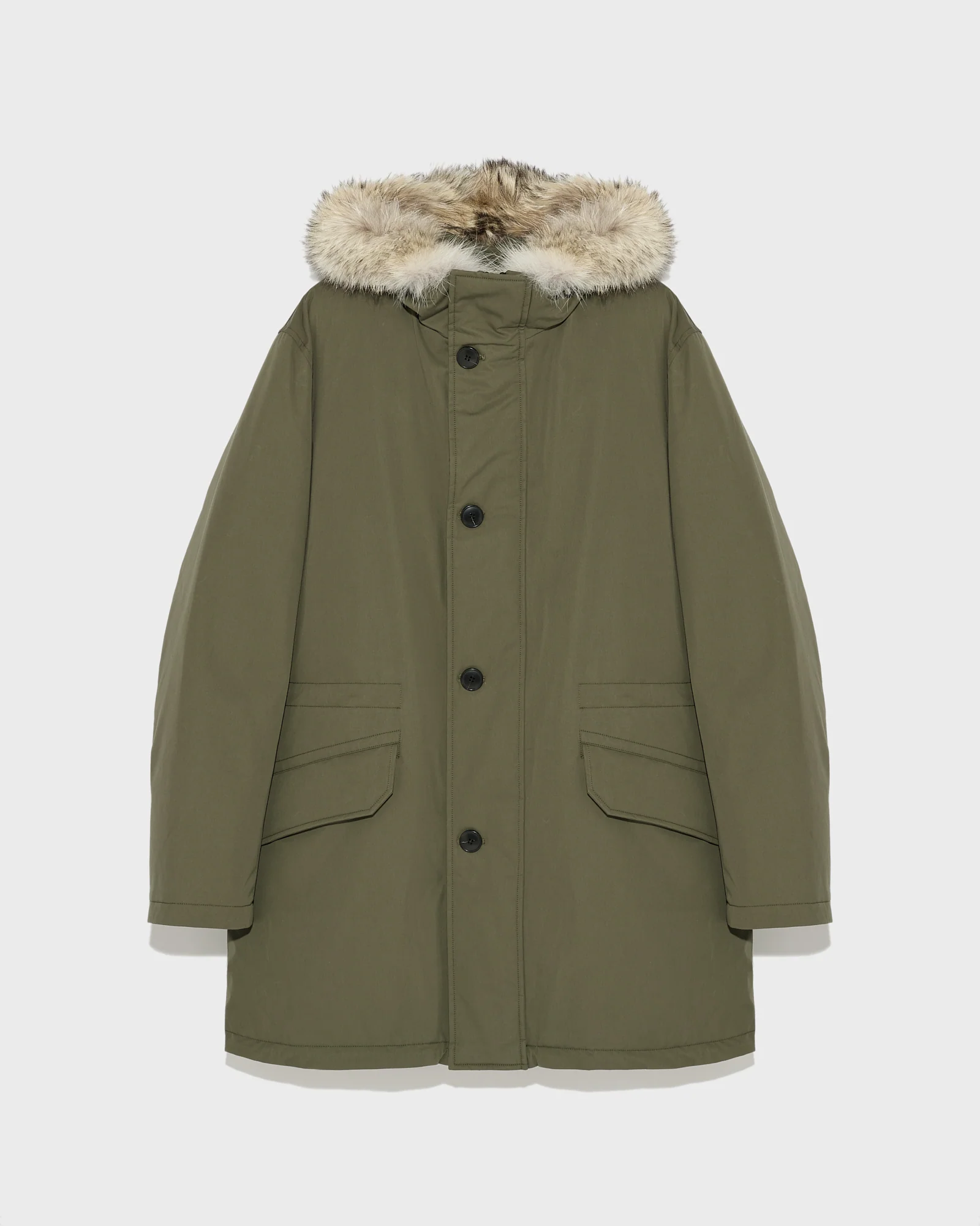 Parka iconique en coton mélangé imperméable et fourrure de coyote - Image 6