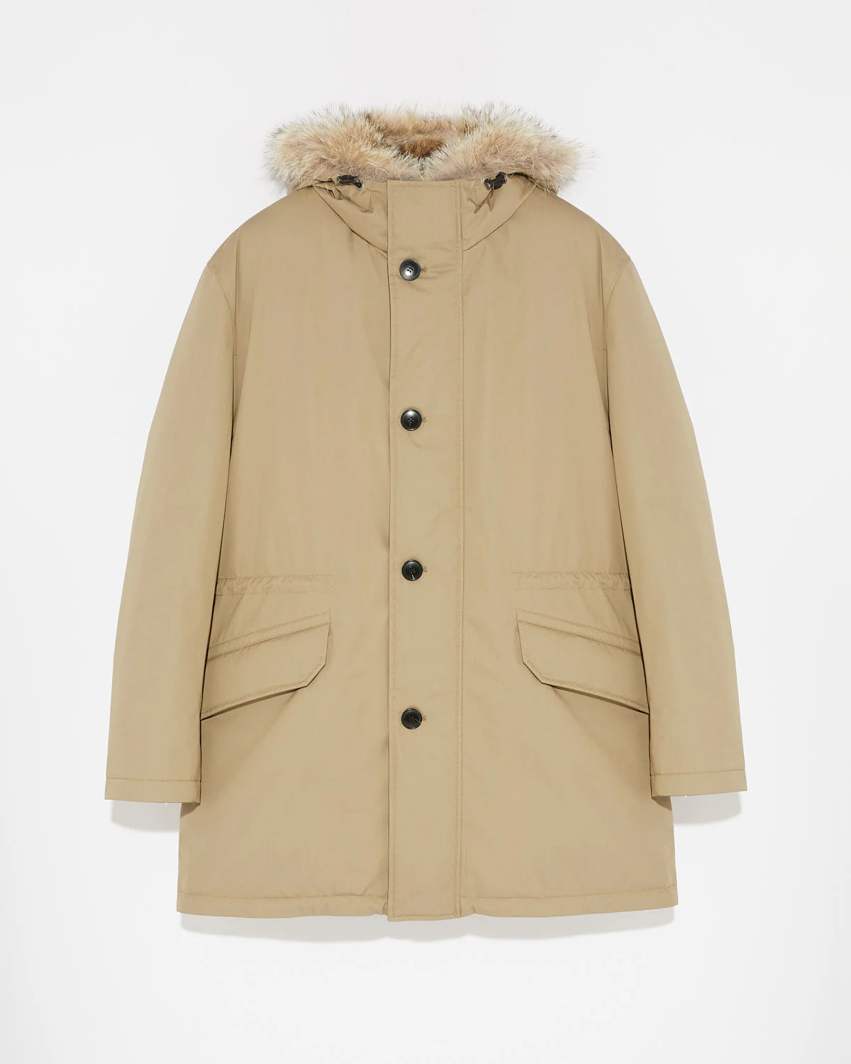 Parka iconique en coton mélangé imperméable et fourrure de coyote - Image 6