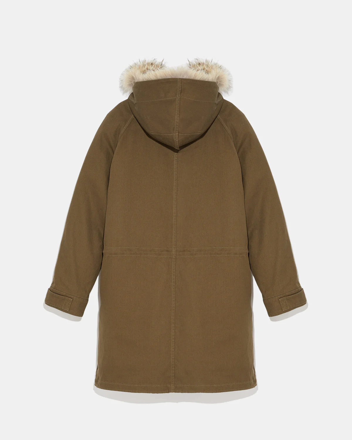 Parka iconique longue en gabardine de coton avec fourrure de coyote et lapin - Image 7