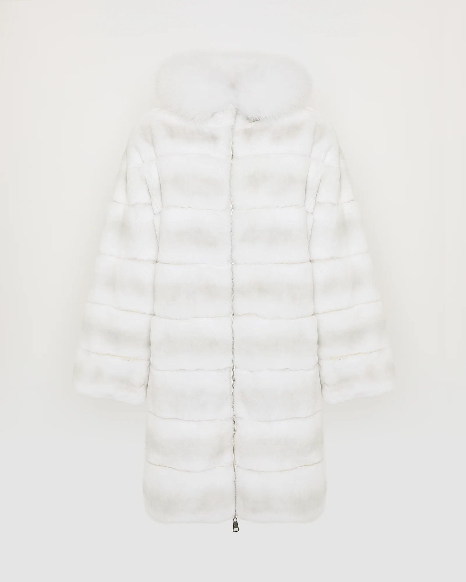 Parka longue réversible en tissu technique déperlant avec fourrure de renard et de lapin rex - Image 8