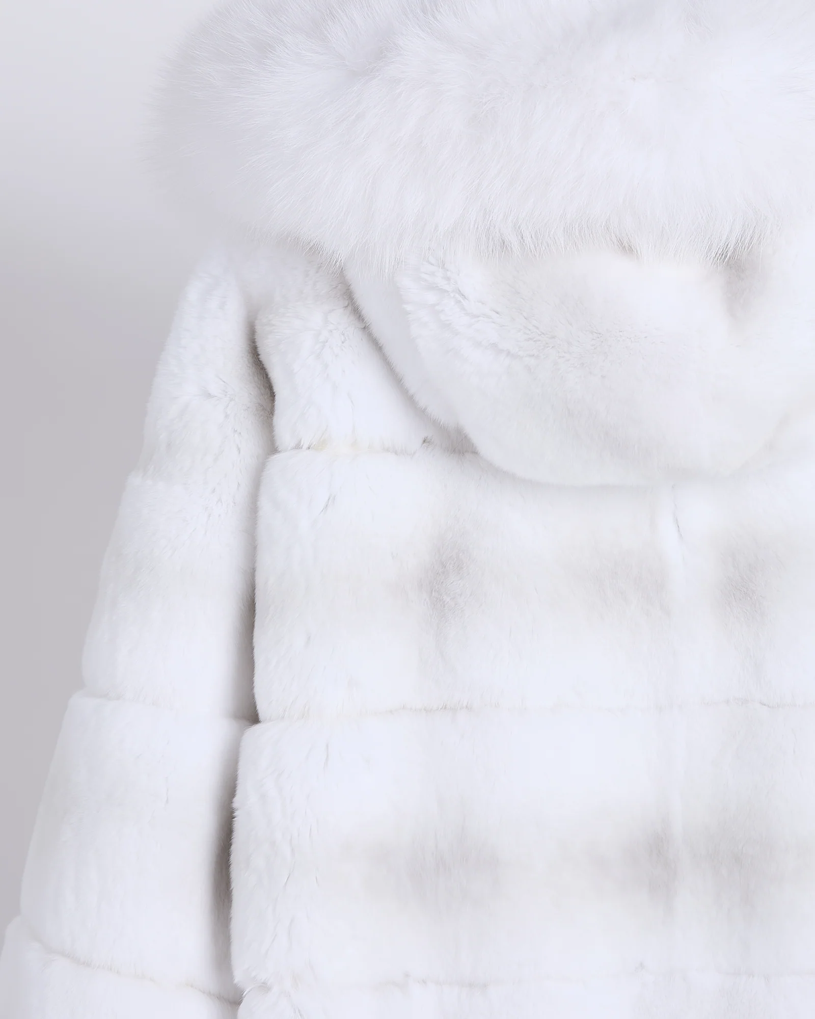Parka longue réversible en tissu technique déperlant avec fourrure de renard et de lapin rex - Image 9