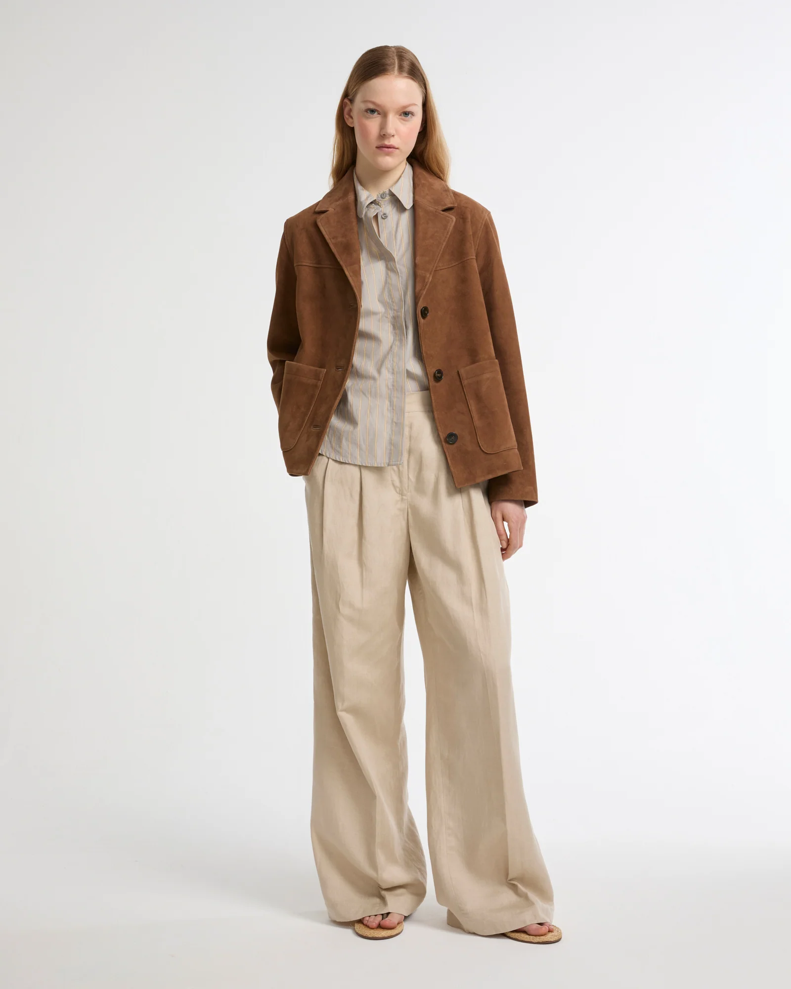 Veste classique en veau velours - Image 4