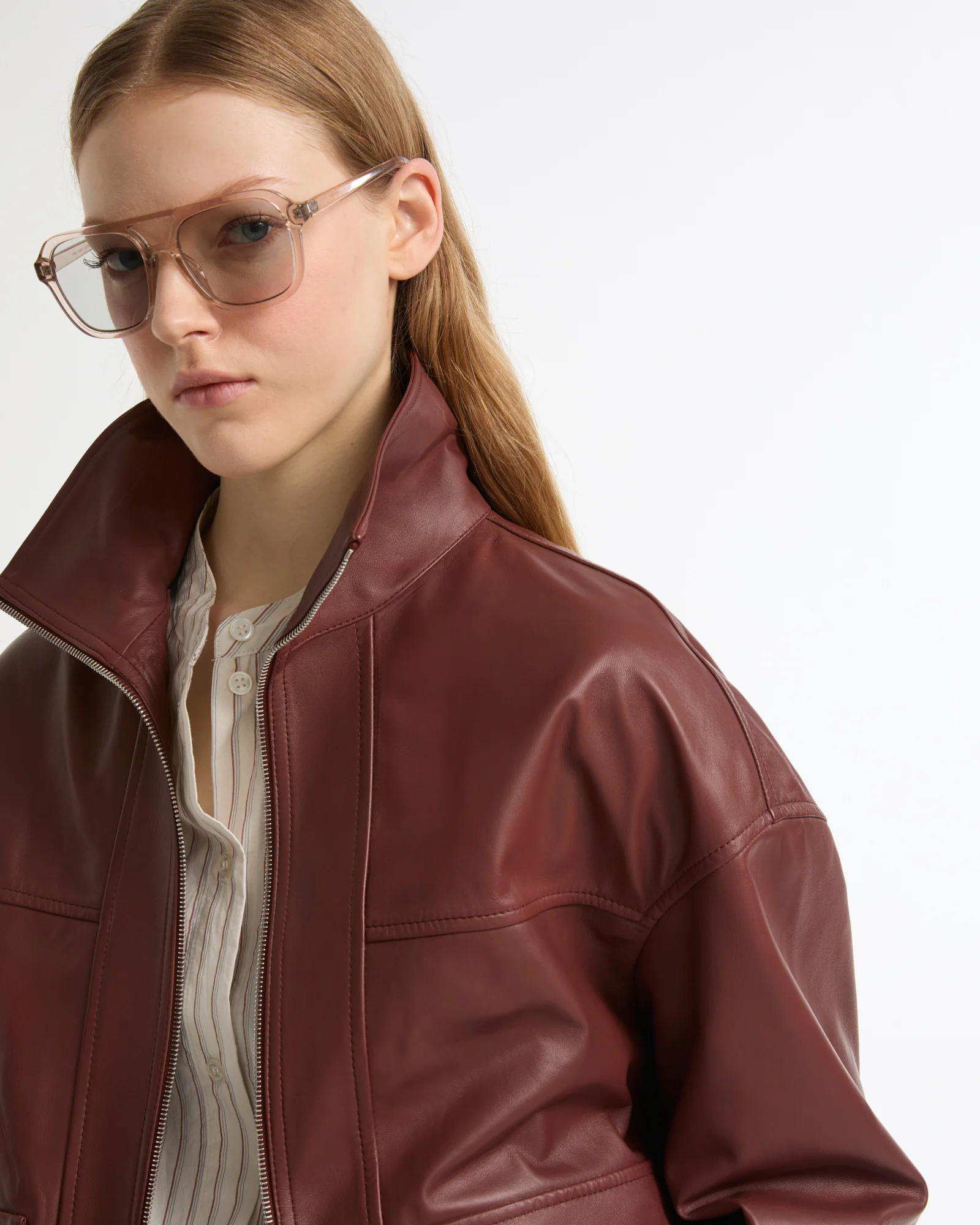 Veste courte en cuir d'agneau - Image 3