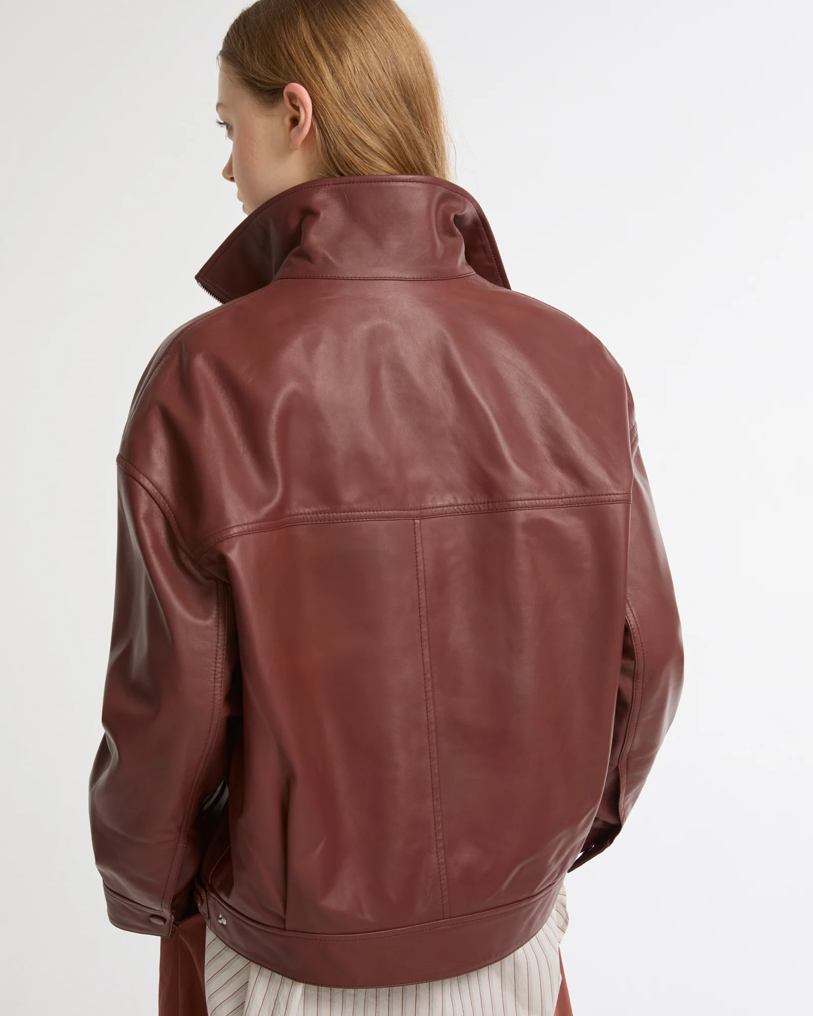 Veste courte en cuir d'agneau - Image 4