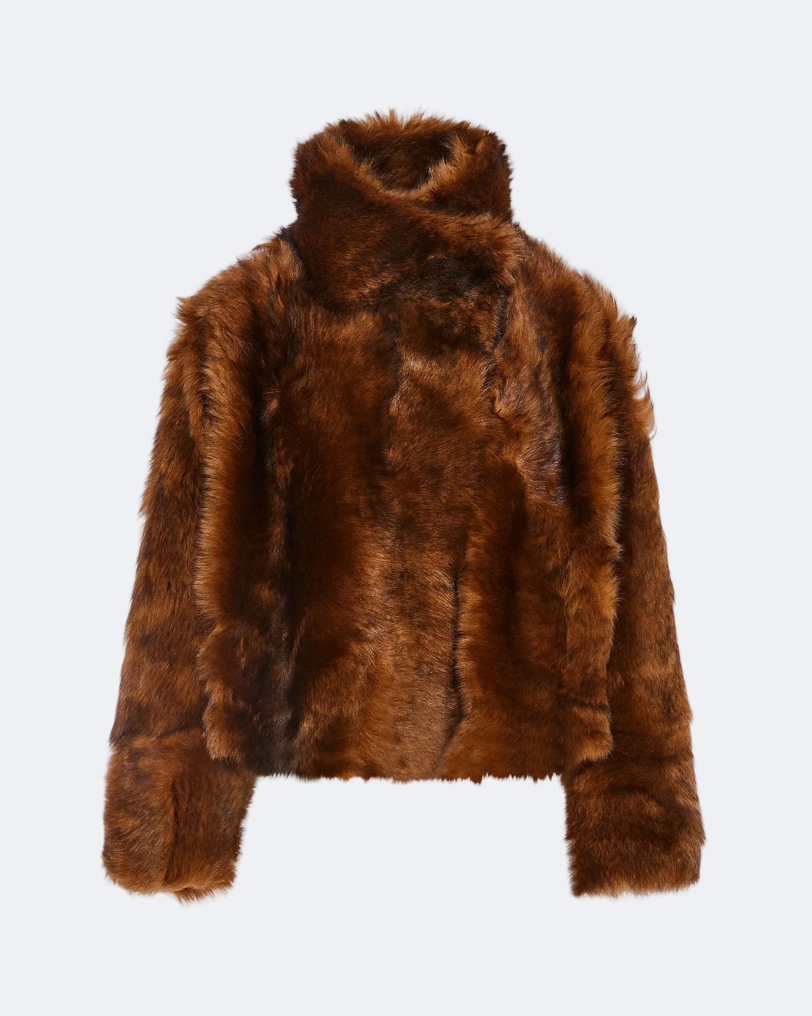 Veste courte en peau lainée d'agneau de Toscane