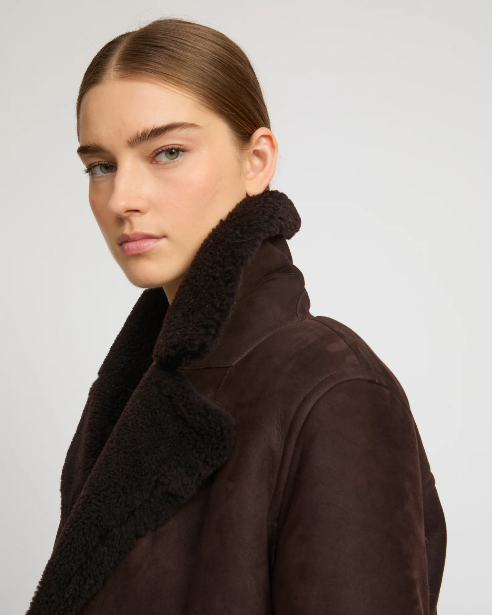 Caban en agneau Gonfio lainé et suede - Image 3