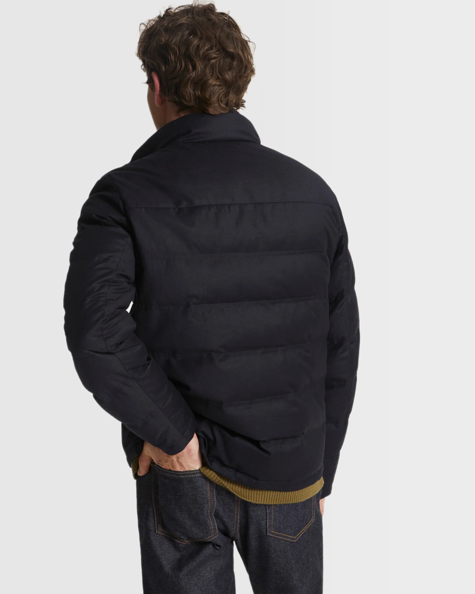 Doudoune en tissu laine-soie Loro Piana imperméable - Image 3