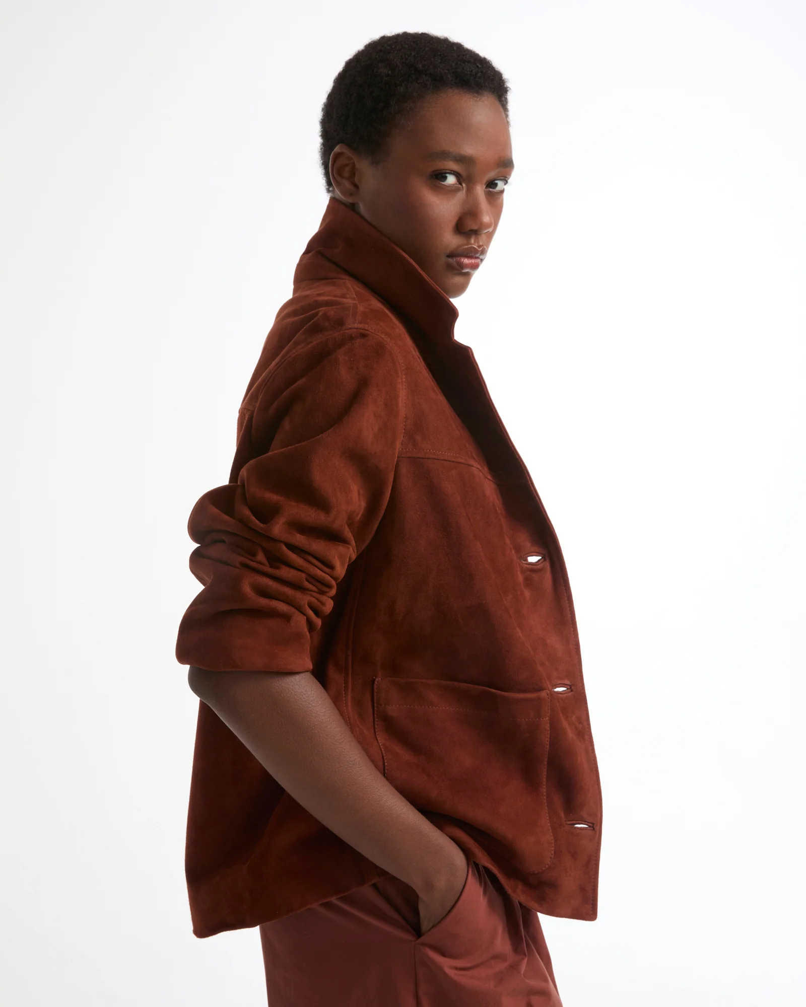 Veste en cuir d'agneau double face - Image 4