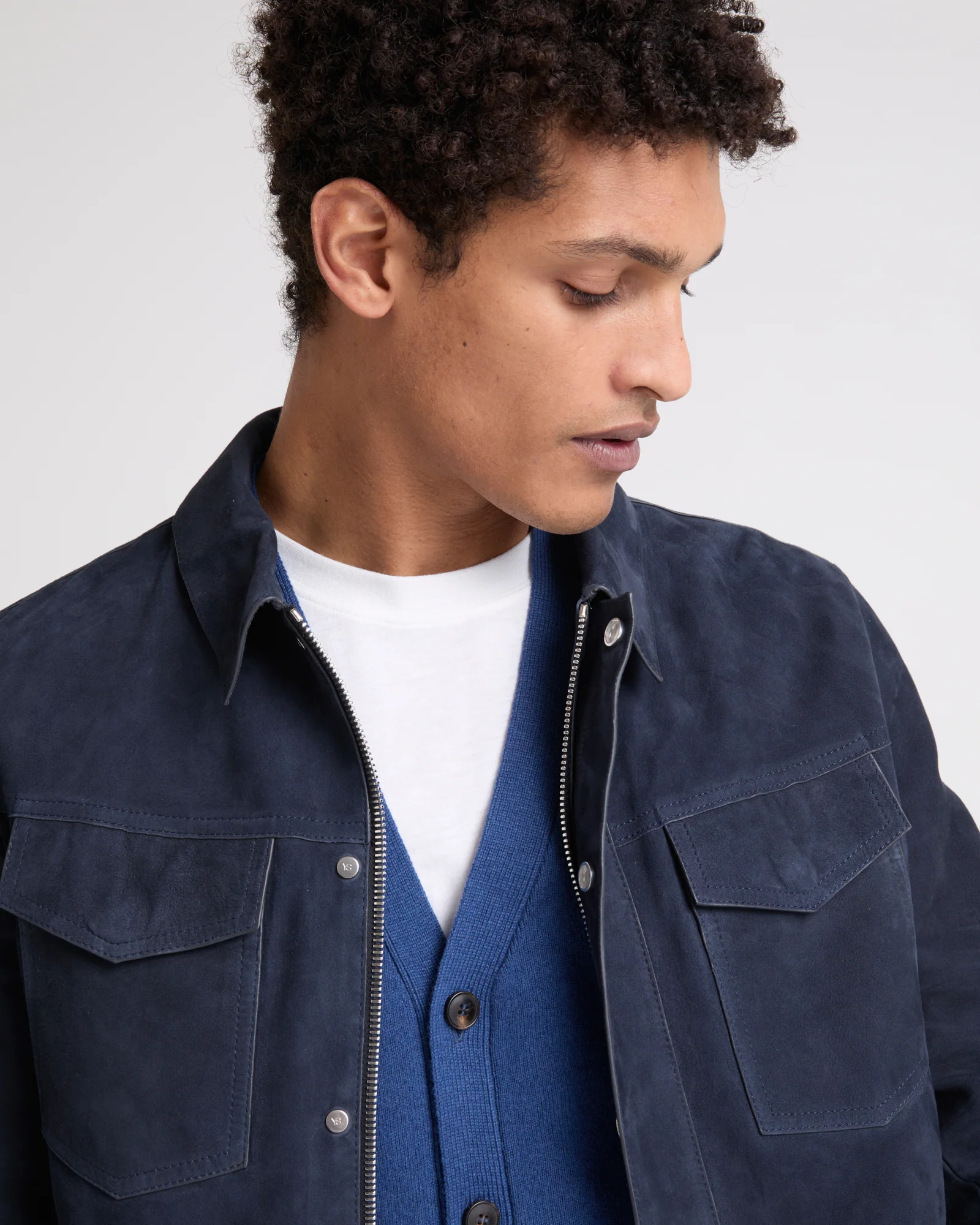 Veste en cuir velours double face envers nappa - Image 3