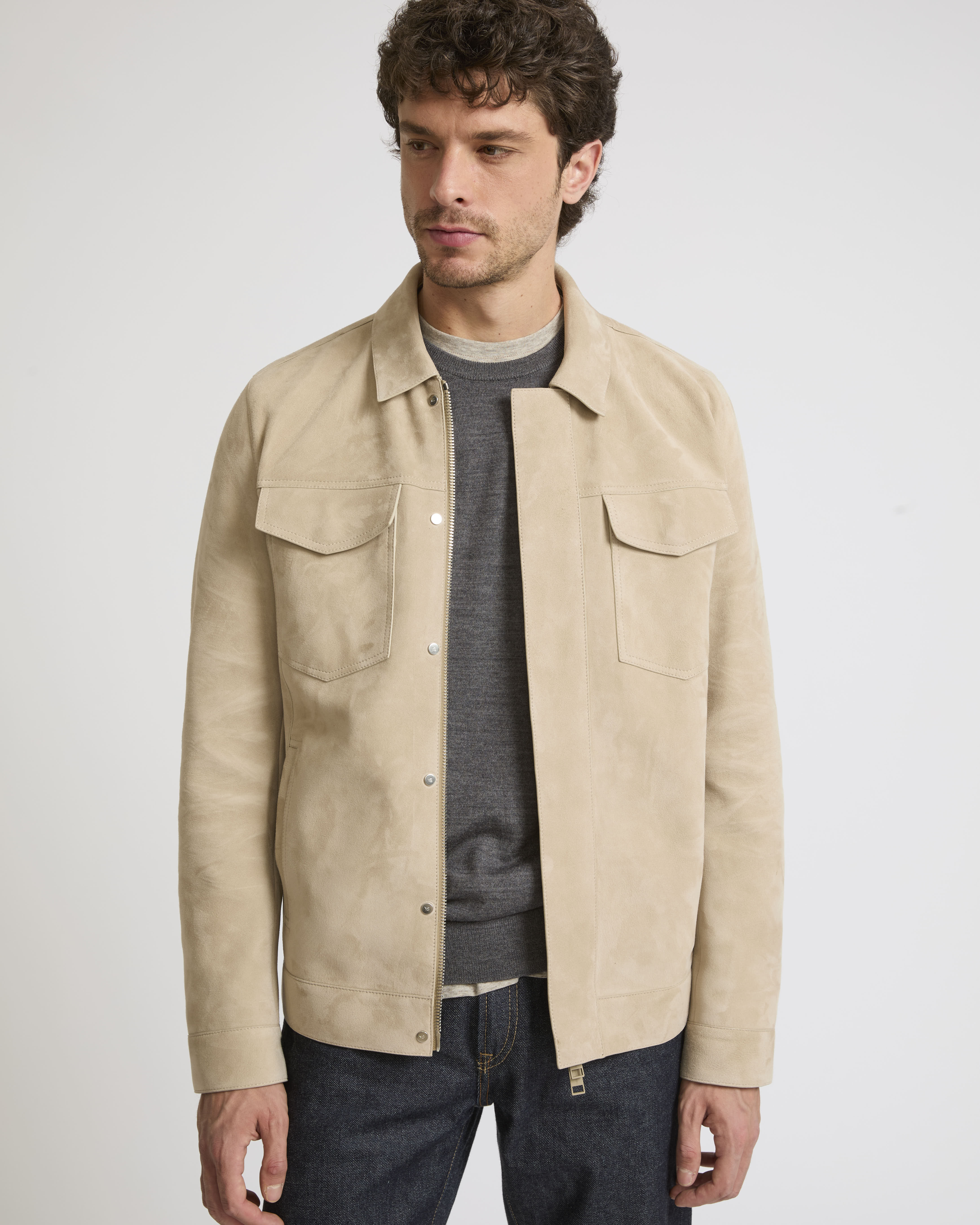 Veste en cuir velours double face envers nappa - Image 3