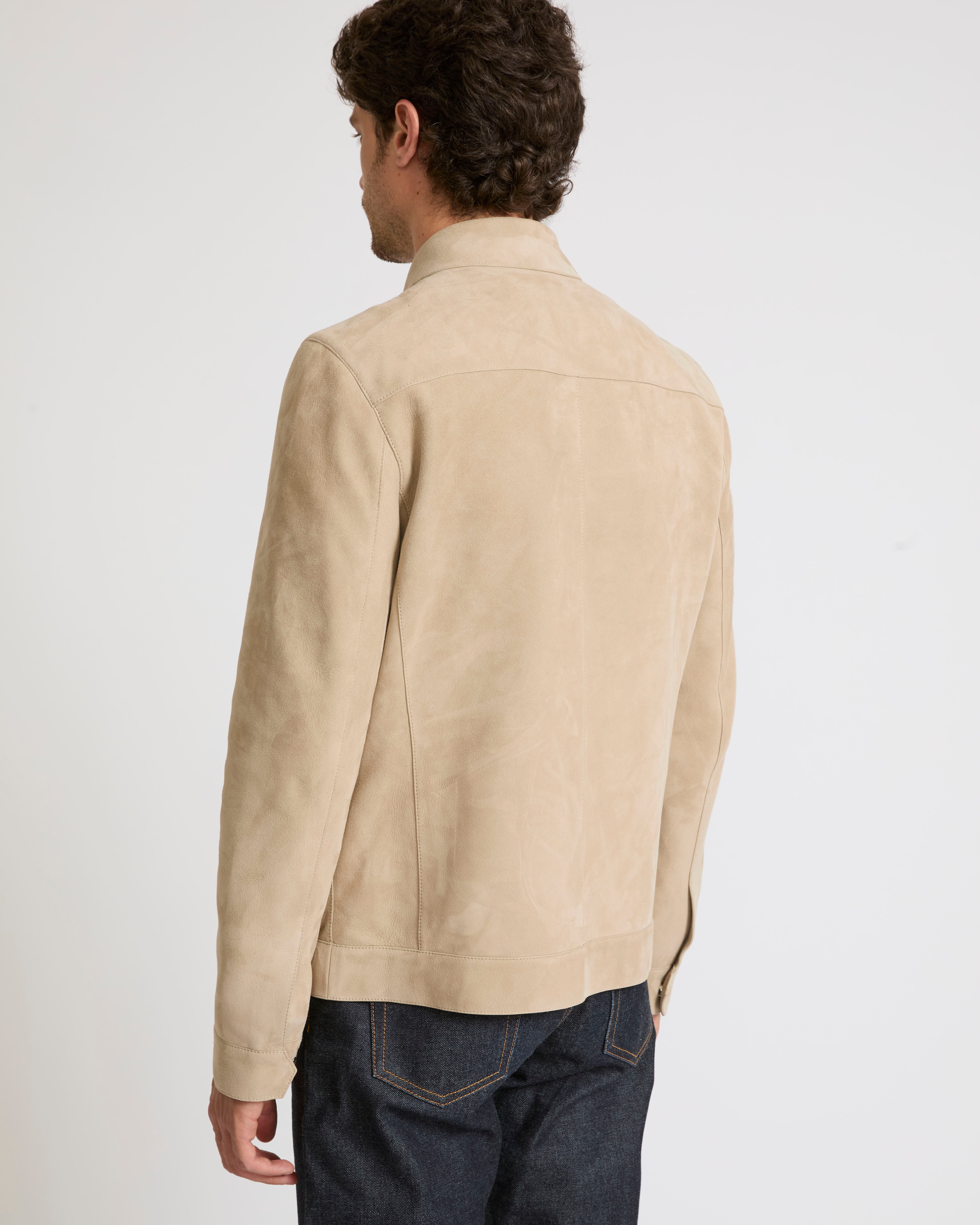 Veste en cuir velours double face envers nappa - Image 4