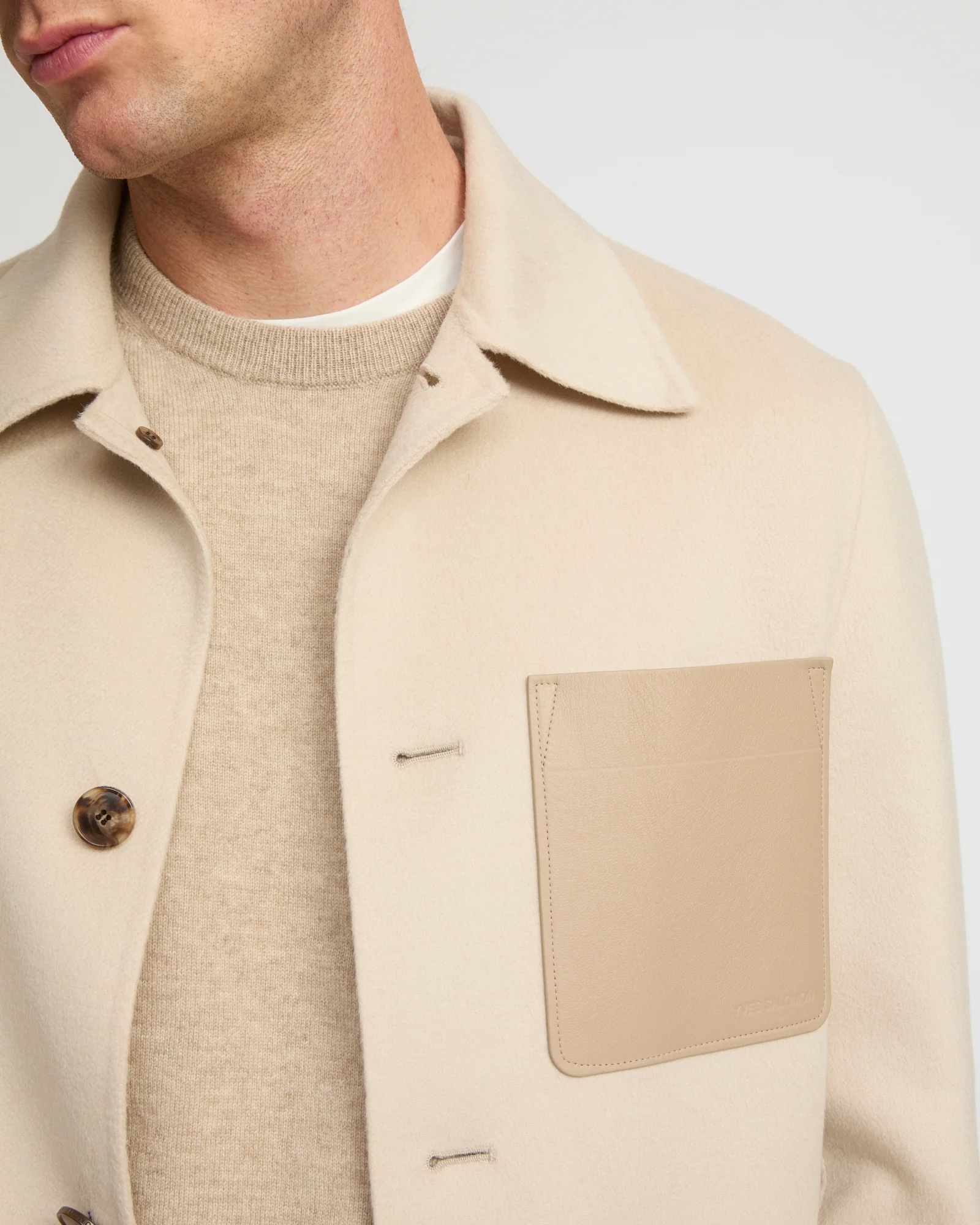 Veste workwear en tissu double-face laine-cachemire - Image 3